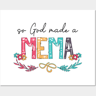 So God Made A Mema Happy Mother's Day Posters and Art